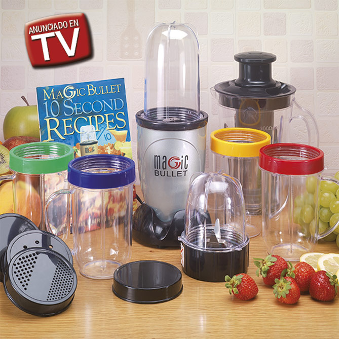 MAGIC BULLET: 4 jarras “party” con asas para hacer y servir bebidas directamente