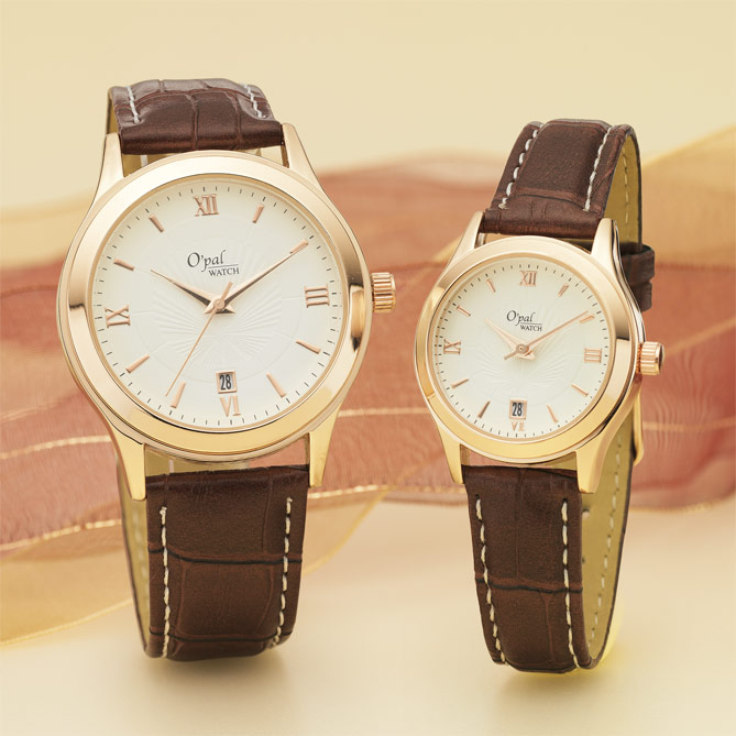 Pareja de Relojes VERMONT: Mecanismos de cuarzo de alta precisión