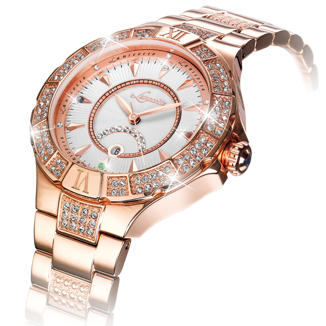 Reloj de Señora Tresor Lady: Caja, corona, armis y cierre de acero acabados en Oro rosa de Primera Ley (IPRG)